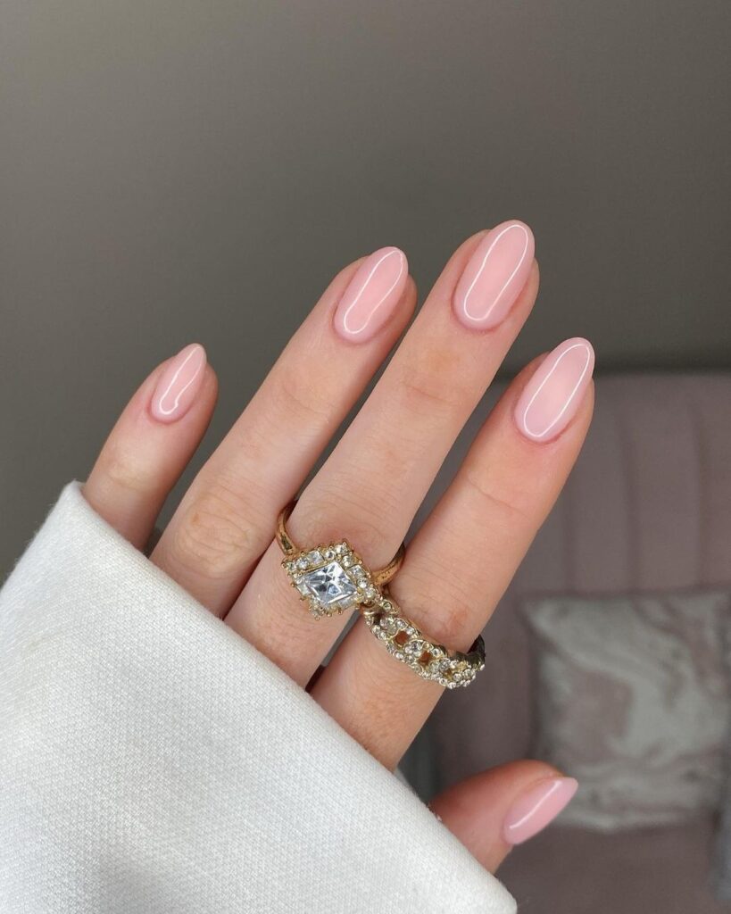 Lovely Baby Pink Nails