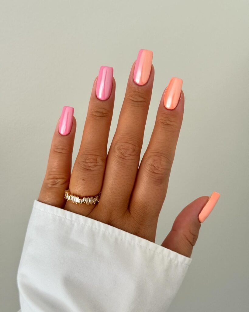 Pink And Orange Ombre