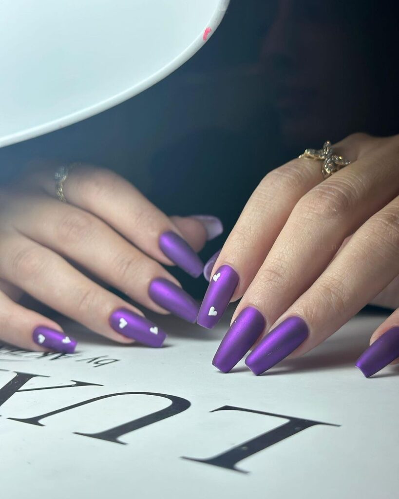 Purple Matte Nails