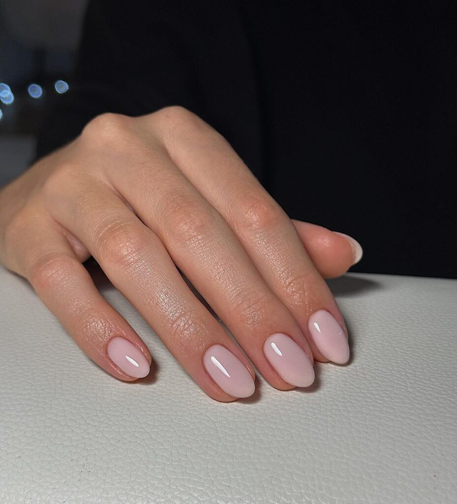 Simple Baby Pink Mani
