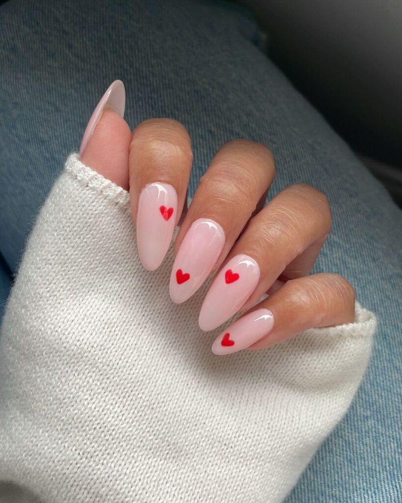 Simple Valentine's Day Nails
