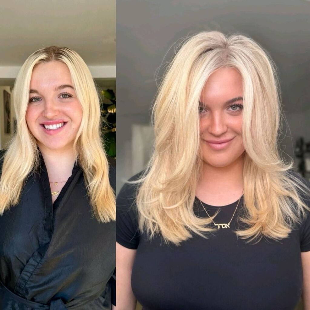 blonde blowout transformation