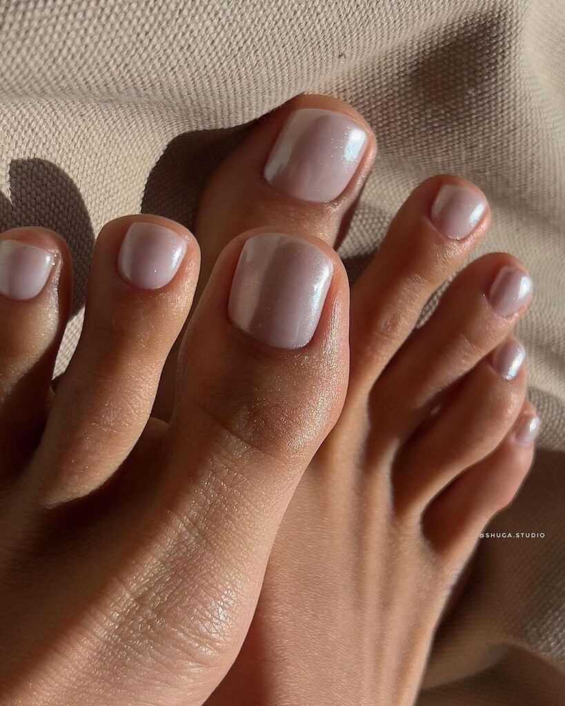 glazed toe nails