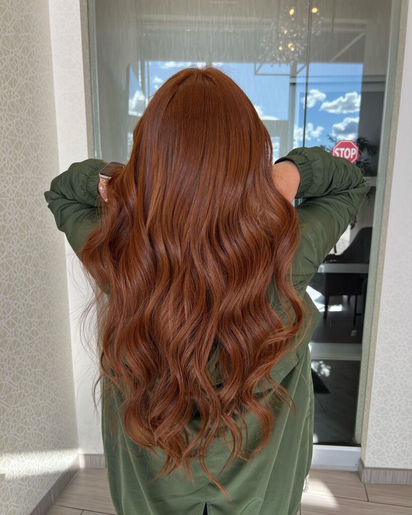 honey brown copper hair