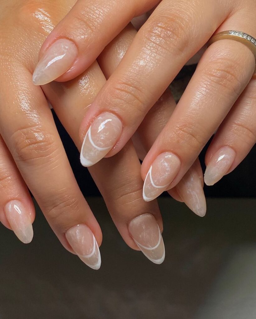 marble classy nails