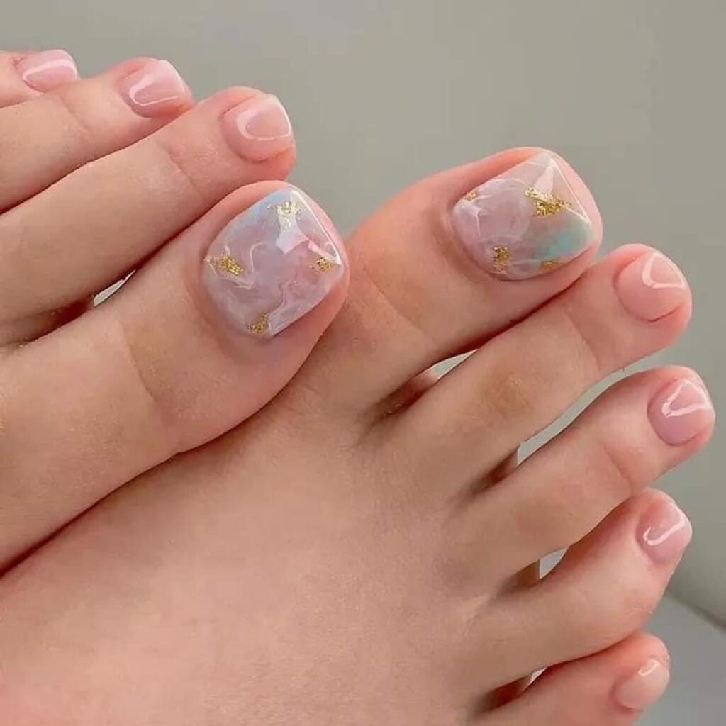 marble spring toe nails