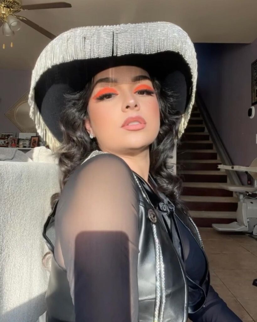 orange eyeshadow cowgirl makeup