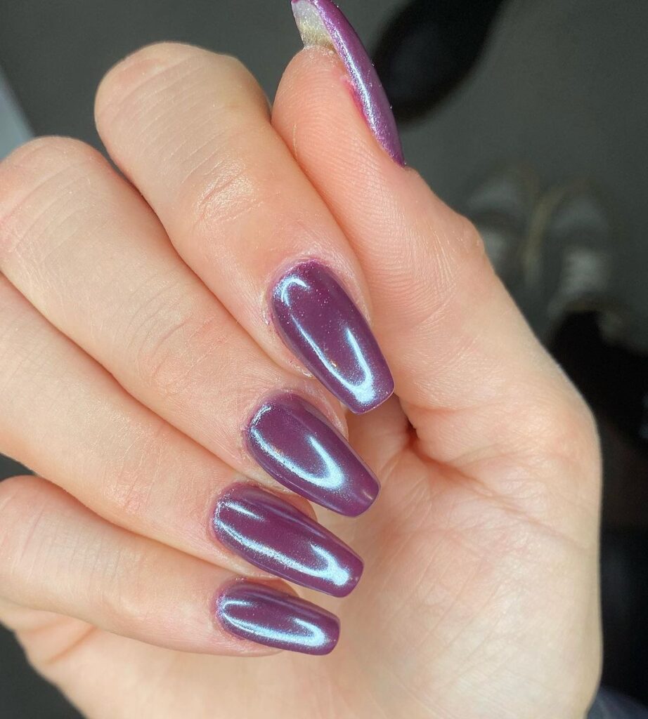 purple glazed donut nails