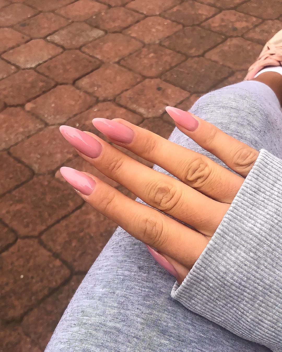 long pink nails