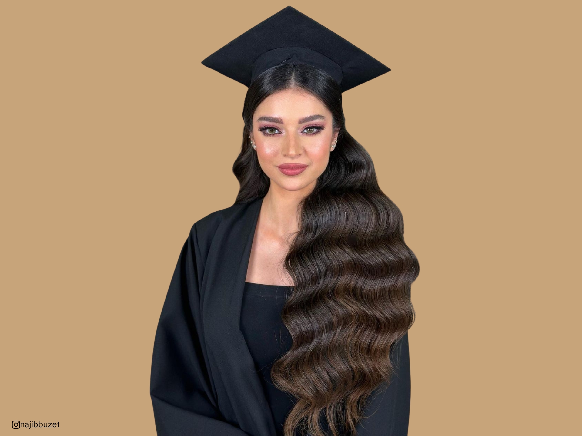 graduation hairstyles with cap