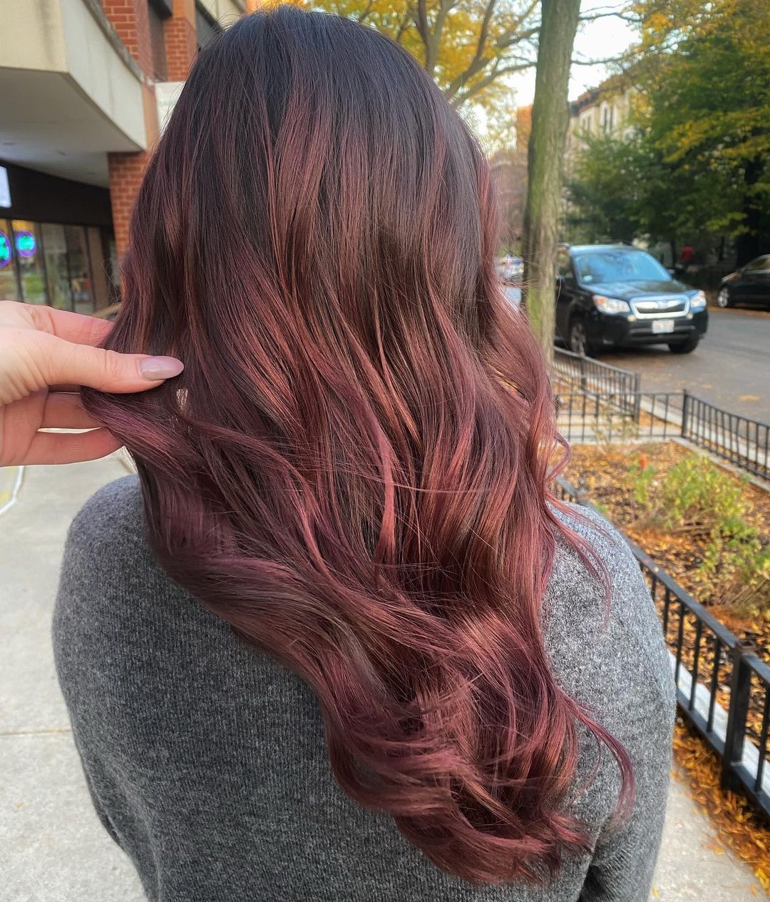 balayage au cherry coke