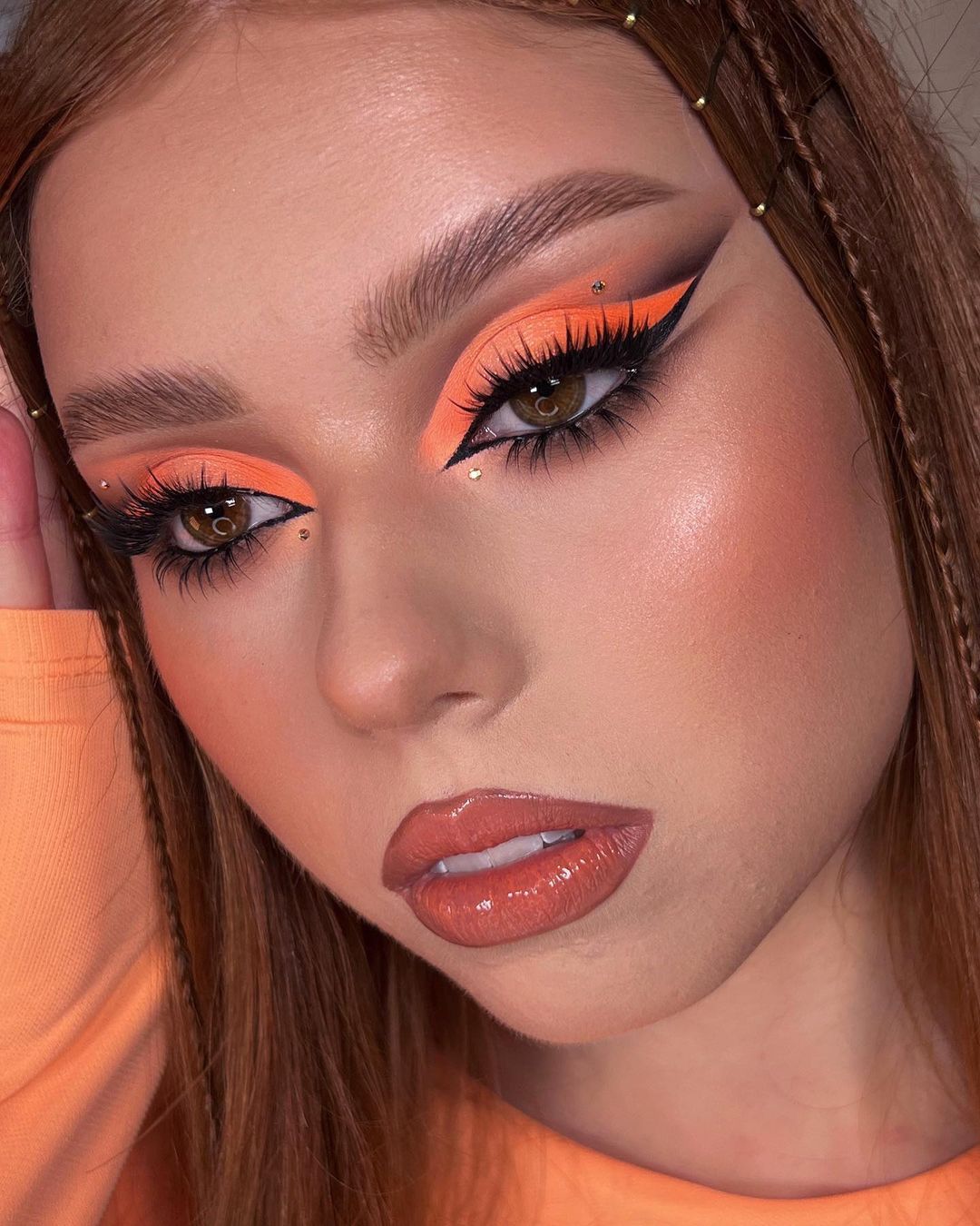 maquillaje naranja