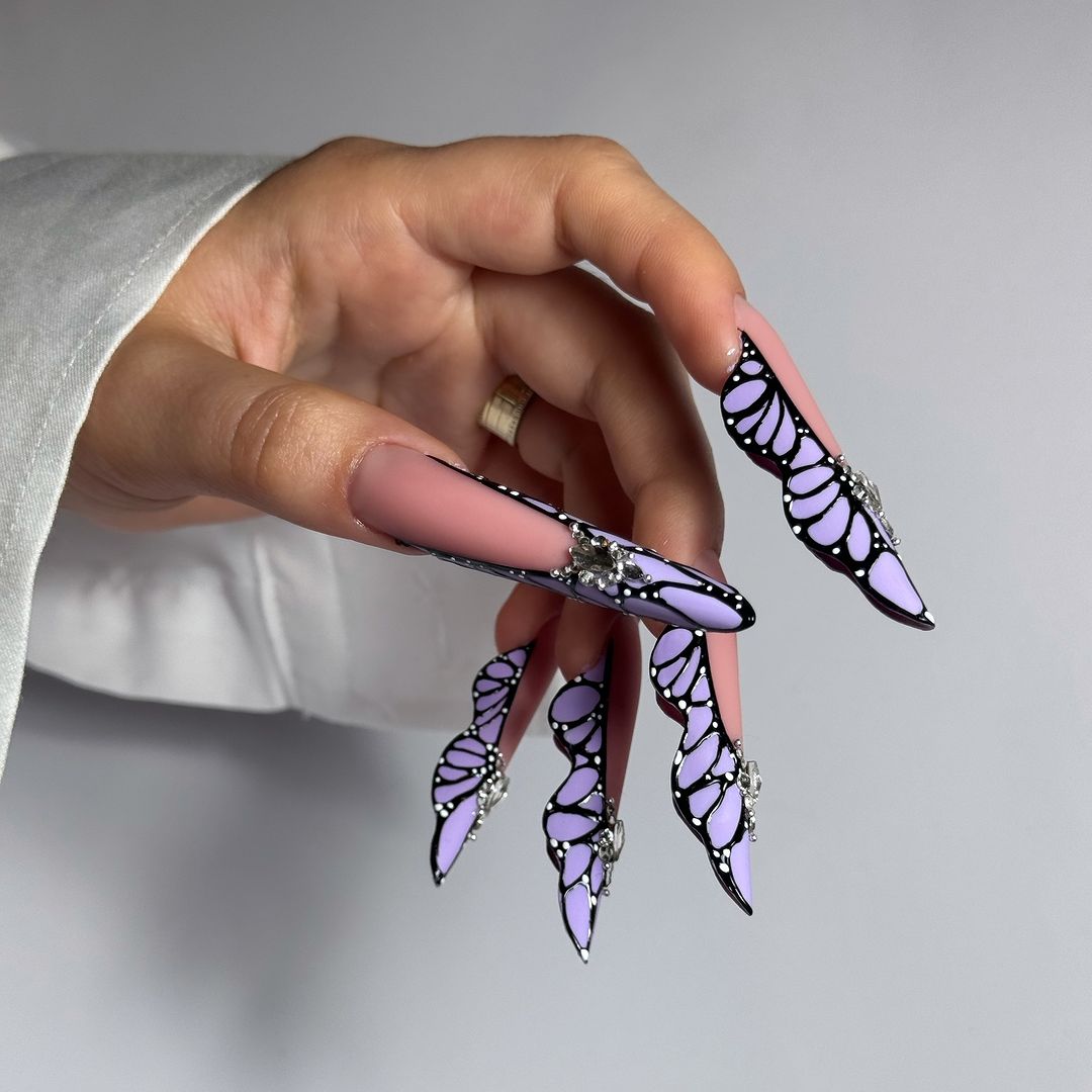 3D butterfly wing nails