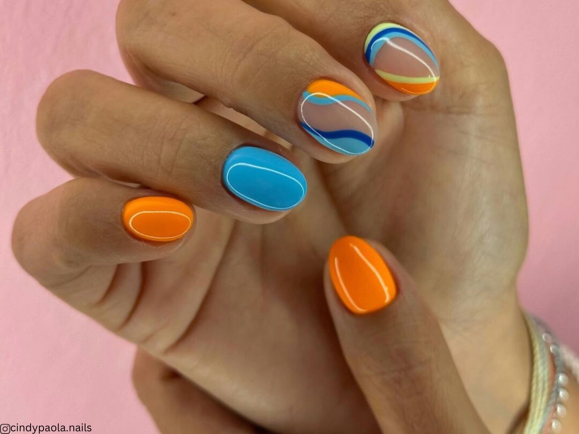 vibrant summer nails