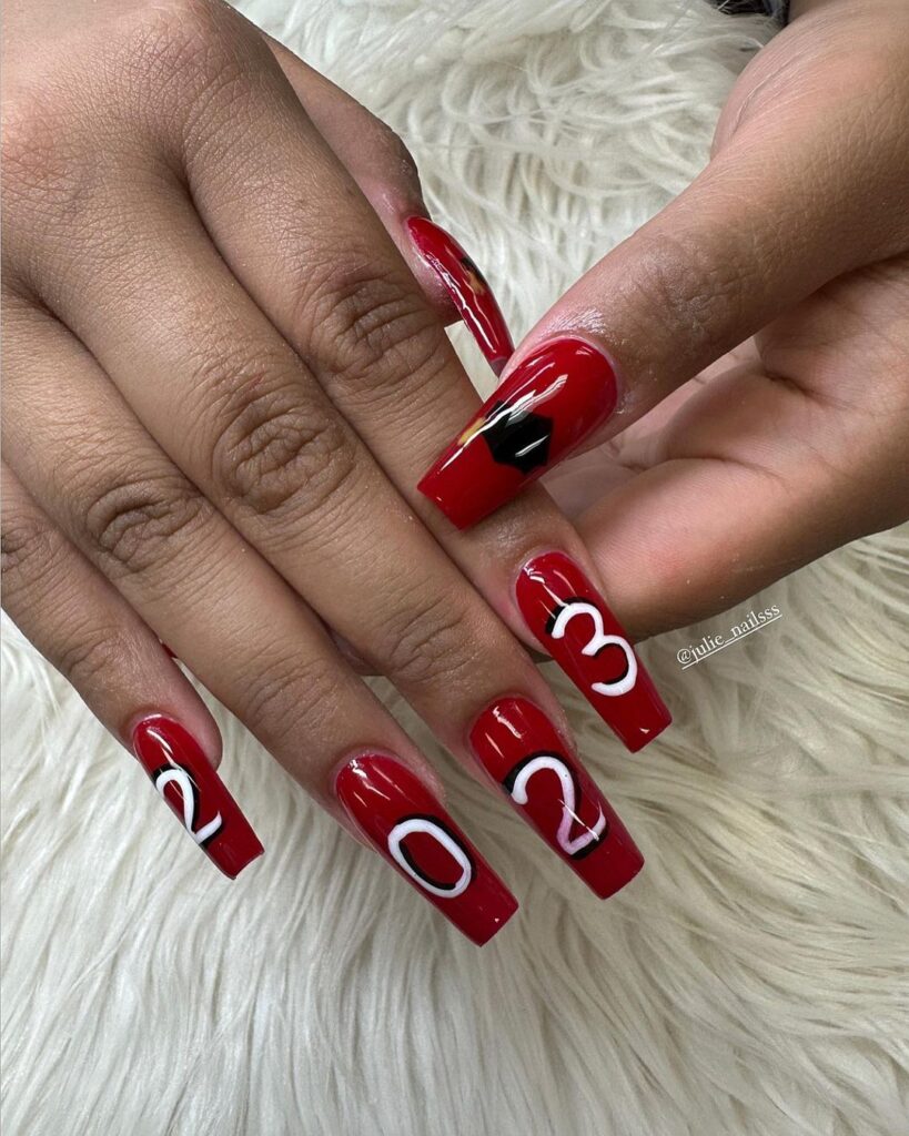 Hottest Red Graduation Nails