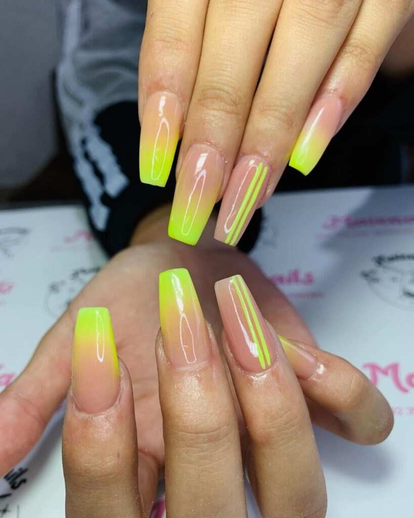 Ombre Neon Nails