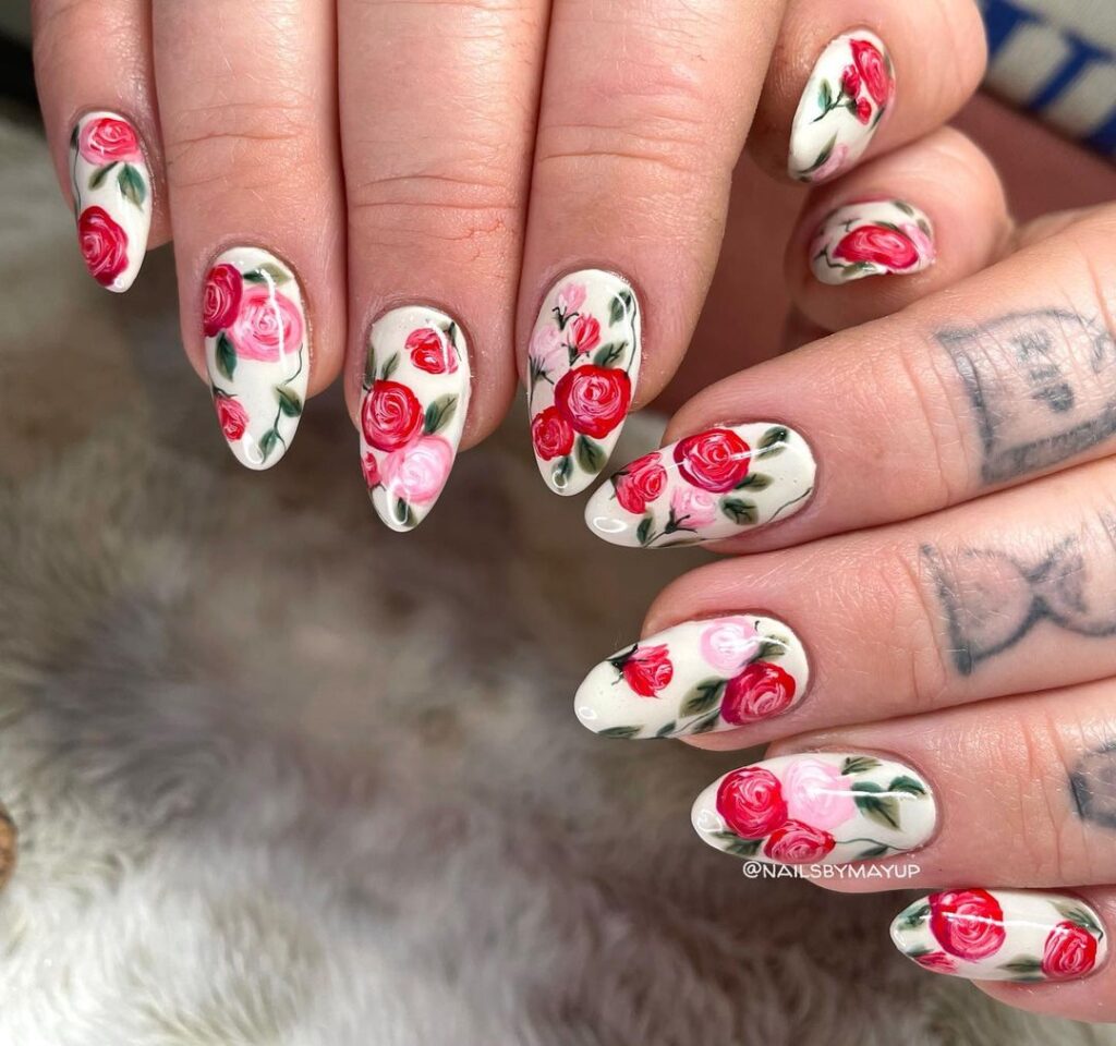 Ongles roses