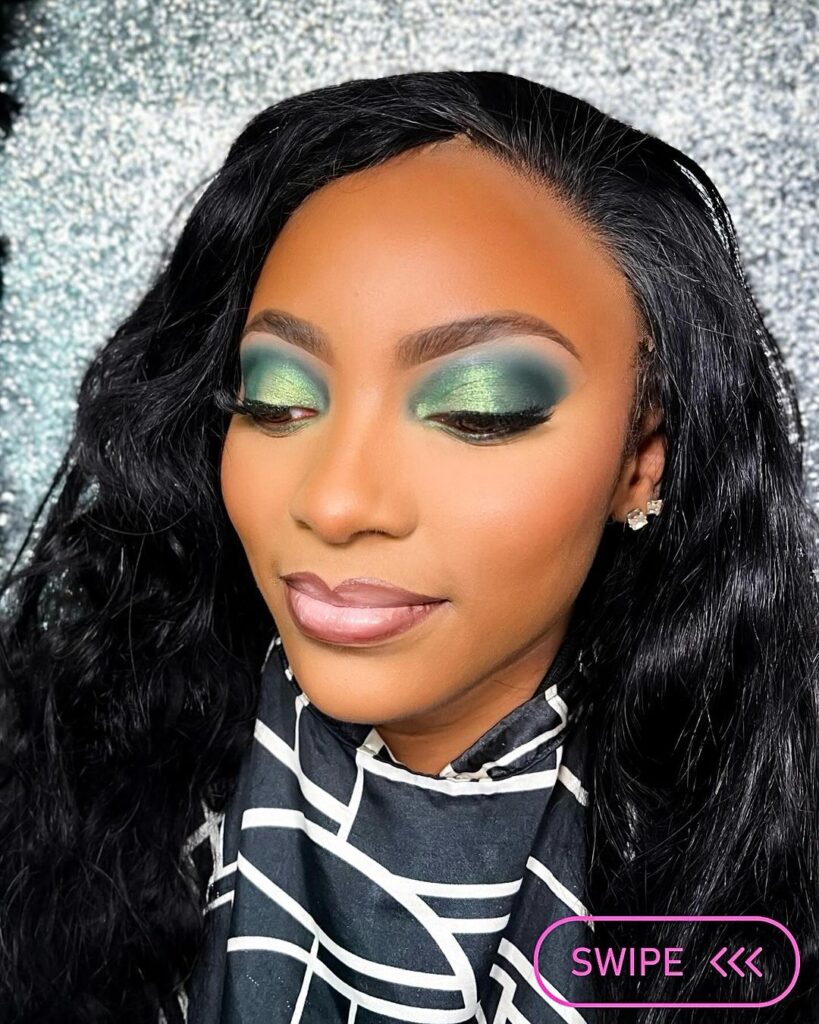 emerald green creamy eyeshadow