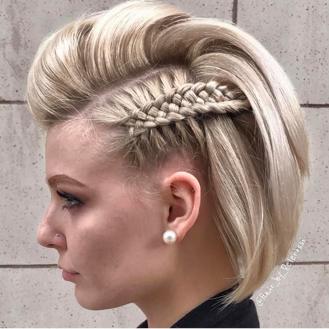 faux hawk with a side braid