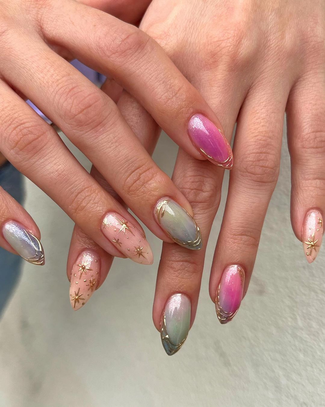 gradient ombre fairy nail art