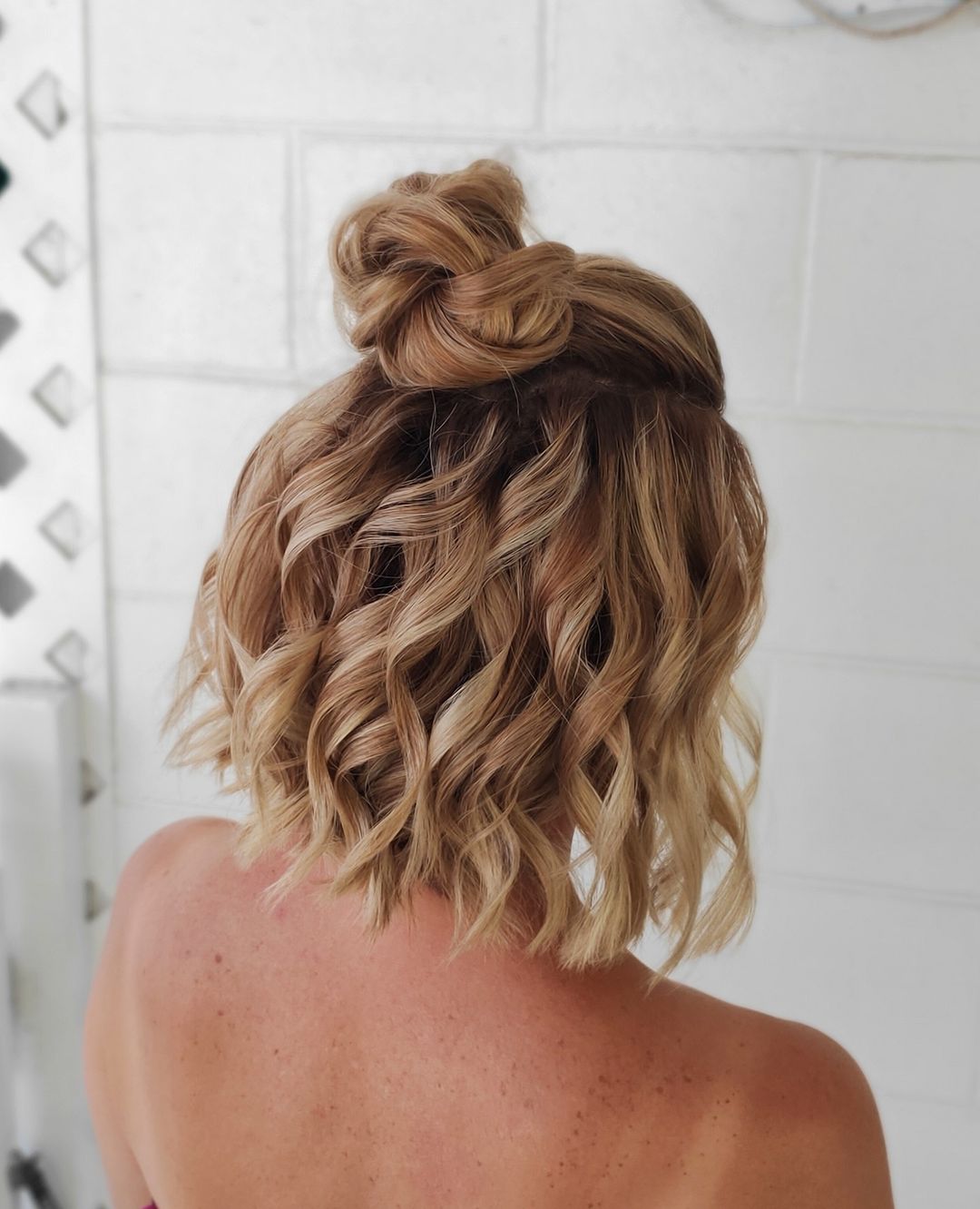 half-up top knot