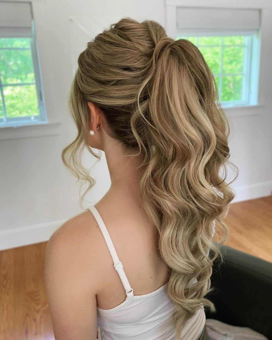high bridal ponytail