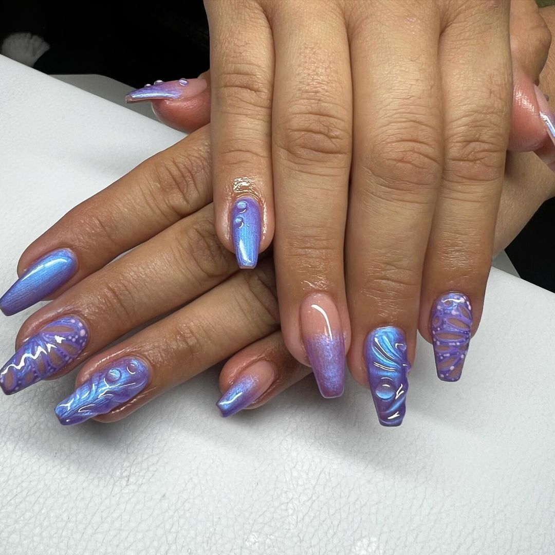 holographic fairy nail art