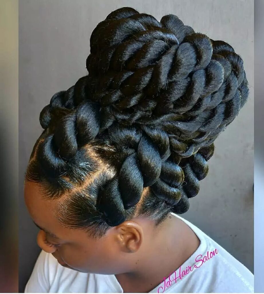 jumbo twist braided hairstyle