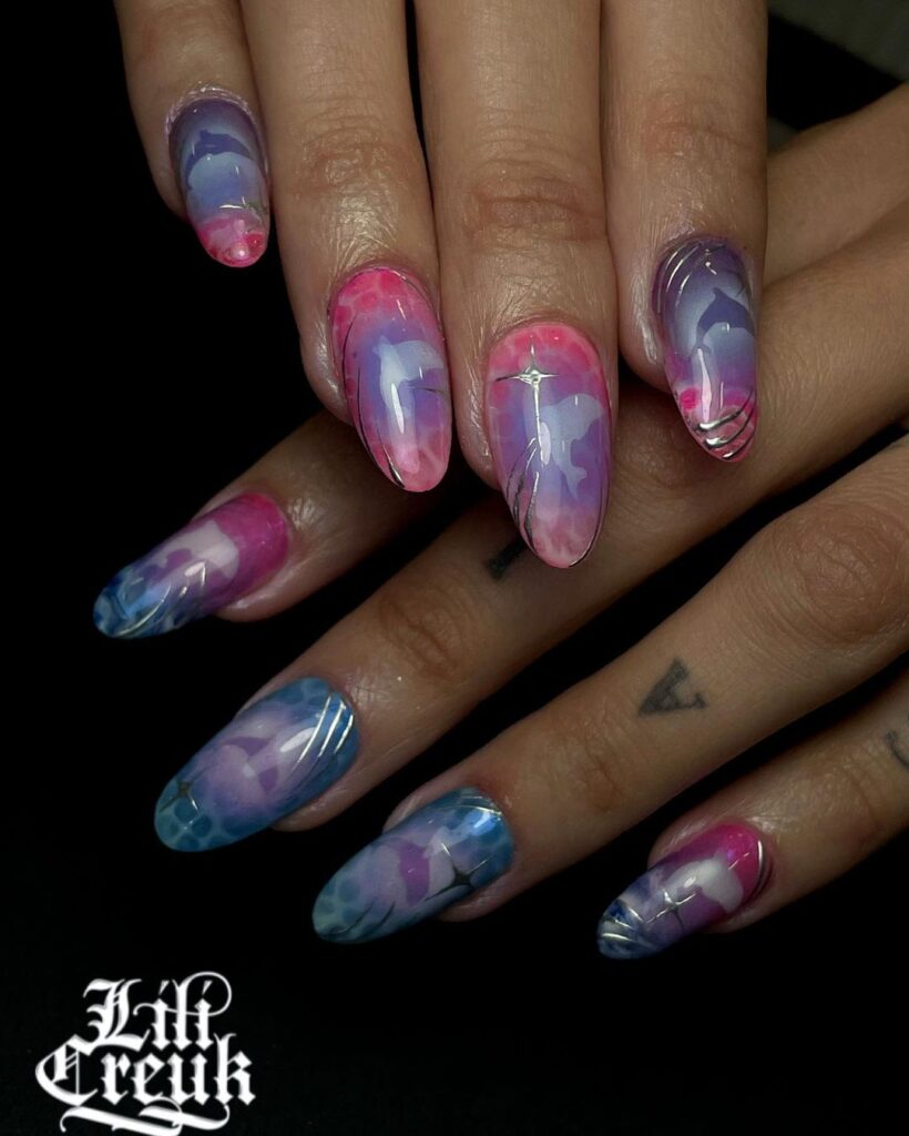 multicolored sea nails