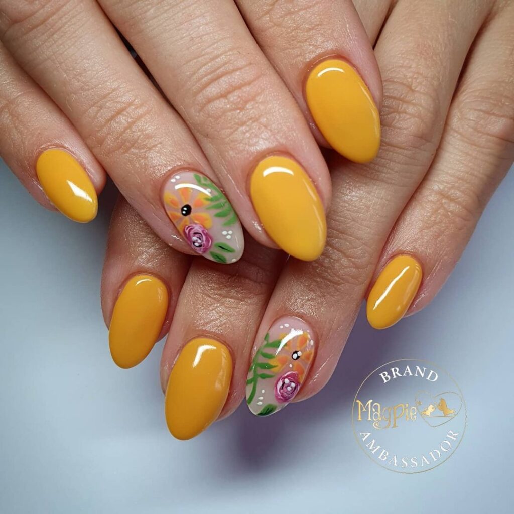 mustard nails