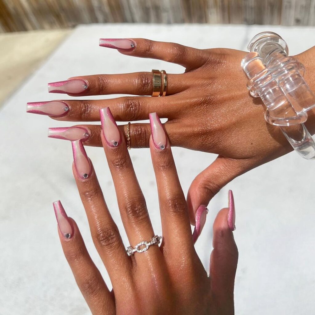 pastel rose classy june nails
