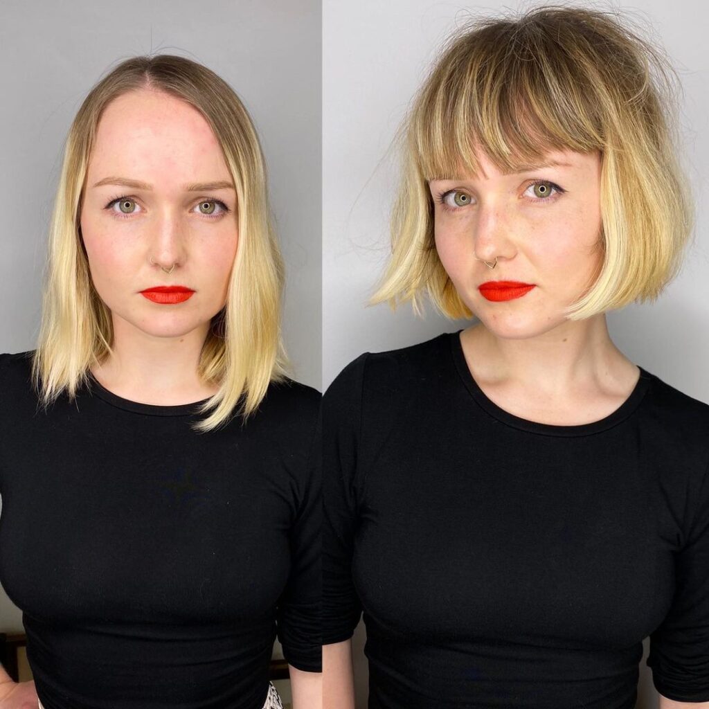 short french bob transformation