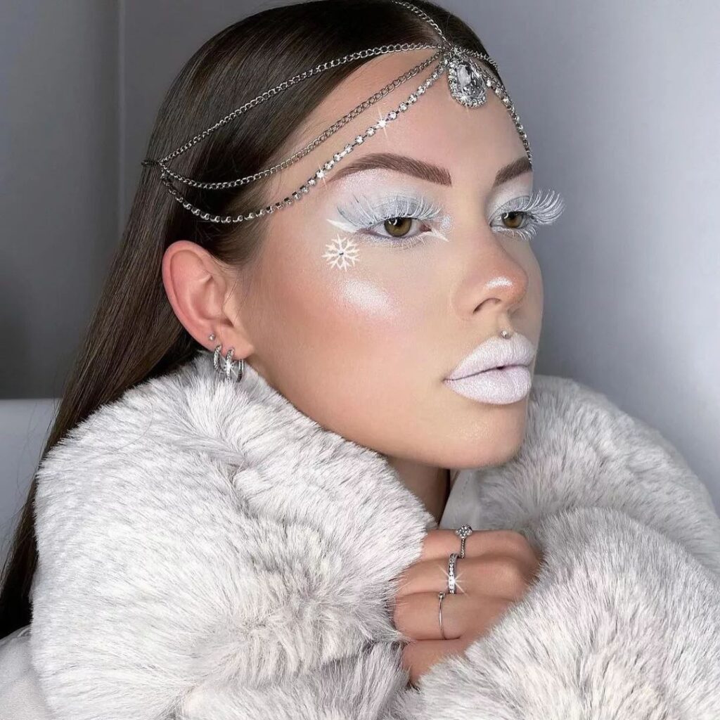 snow queen makeup look