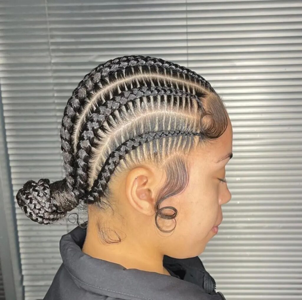 trenzas de punto para pelo negro