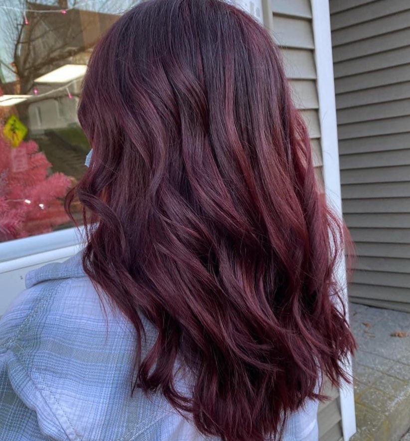 wine spring red hair color