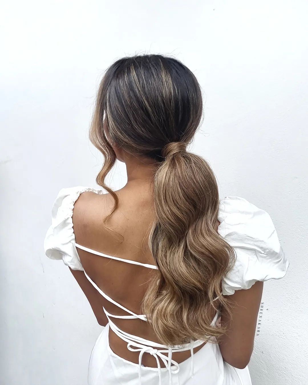 glam low ponytail