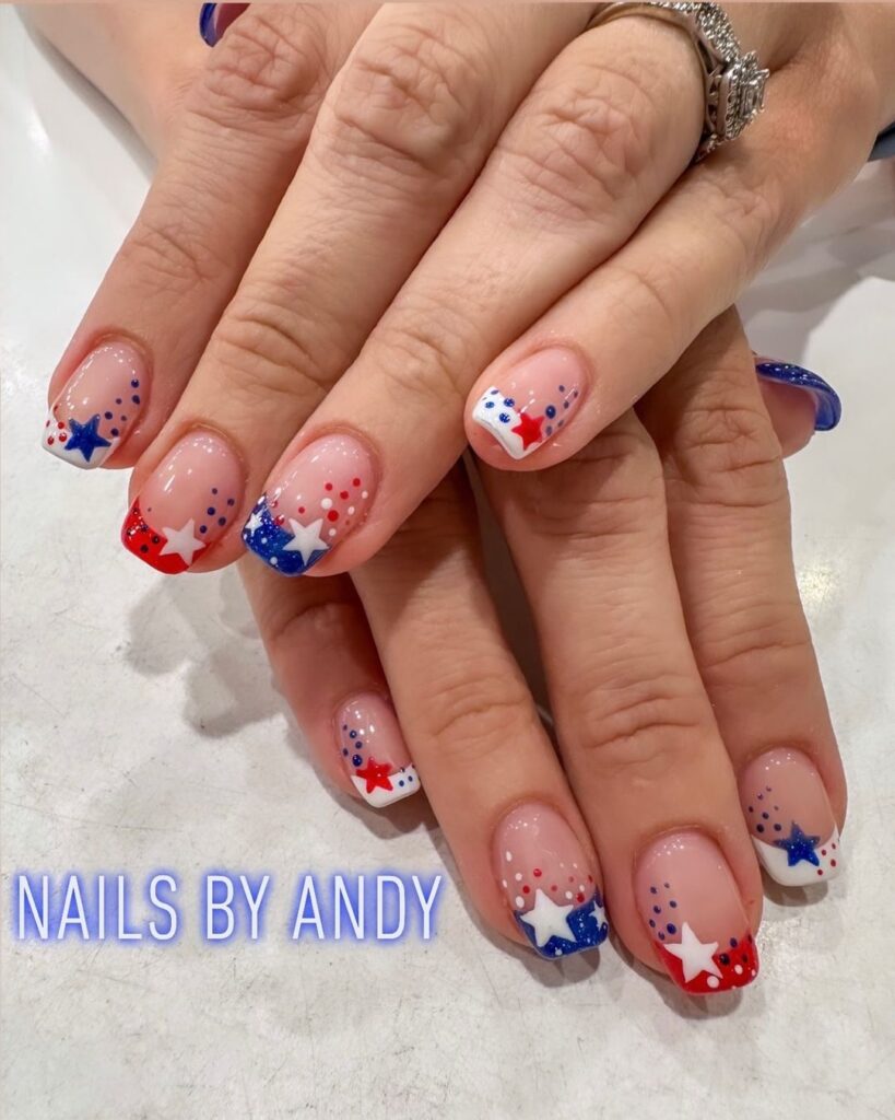 4th of july french tips