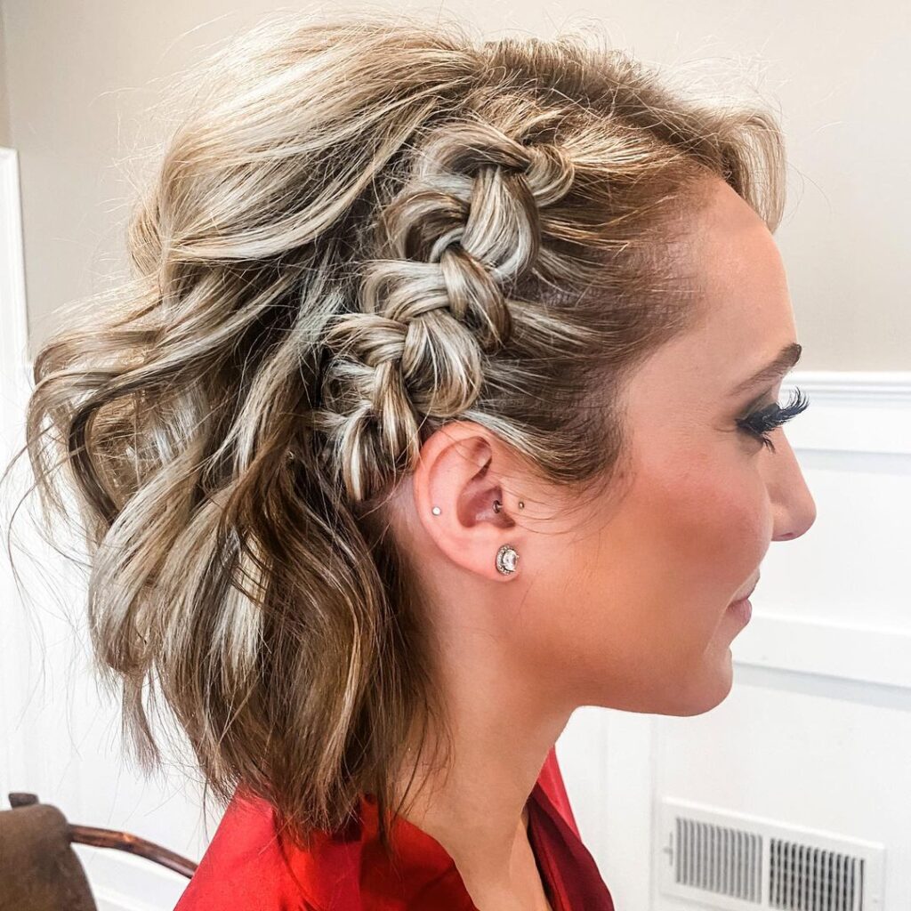 angel braids on short hair