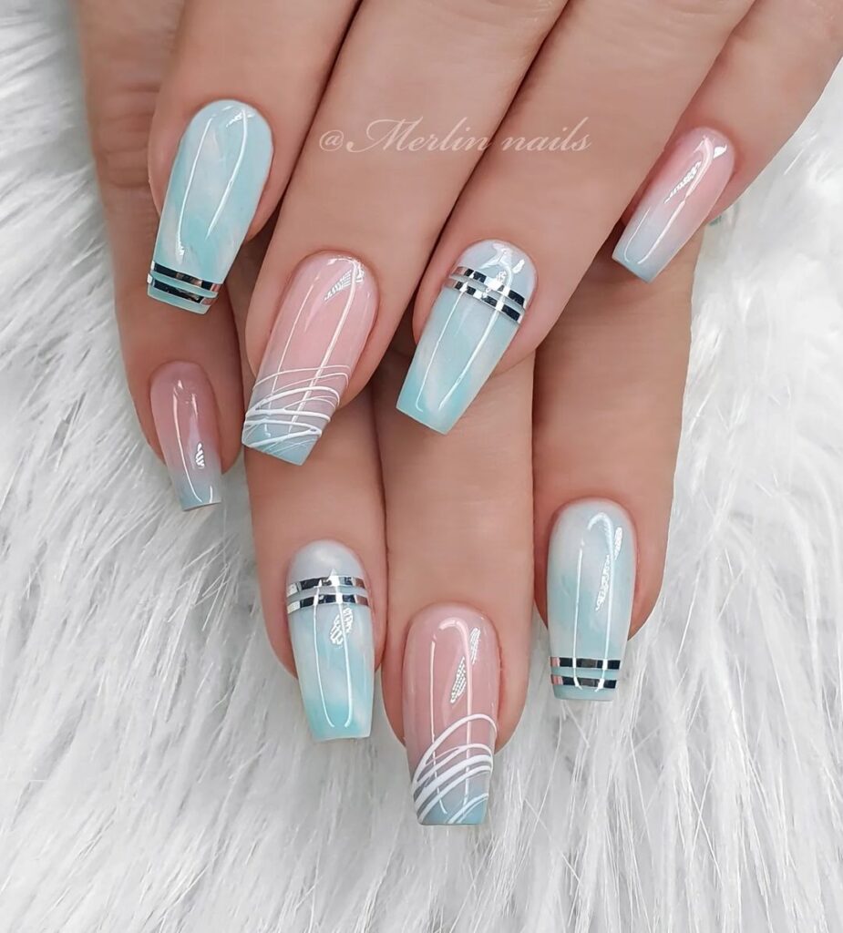 crystal shine top on marble nails