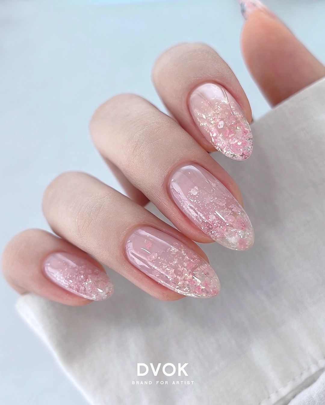 cute cherry blossom korean nails