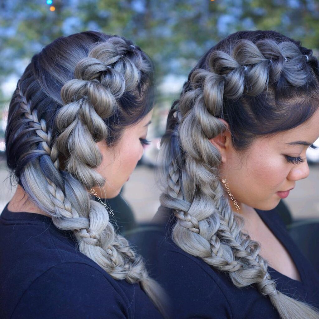 trenzas de ángel dobles