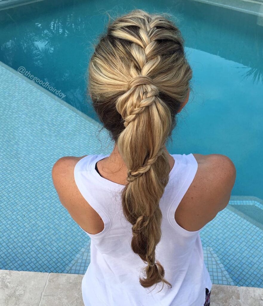 french braid into carousel braid