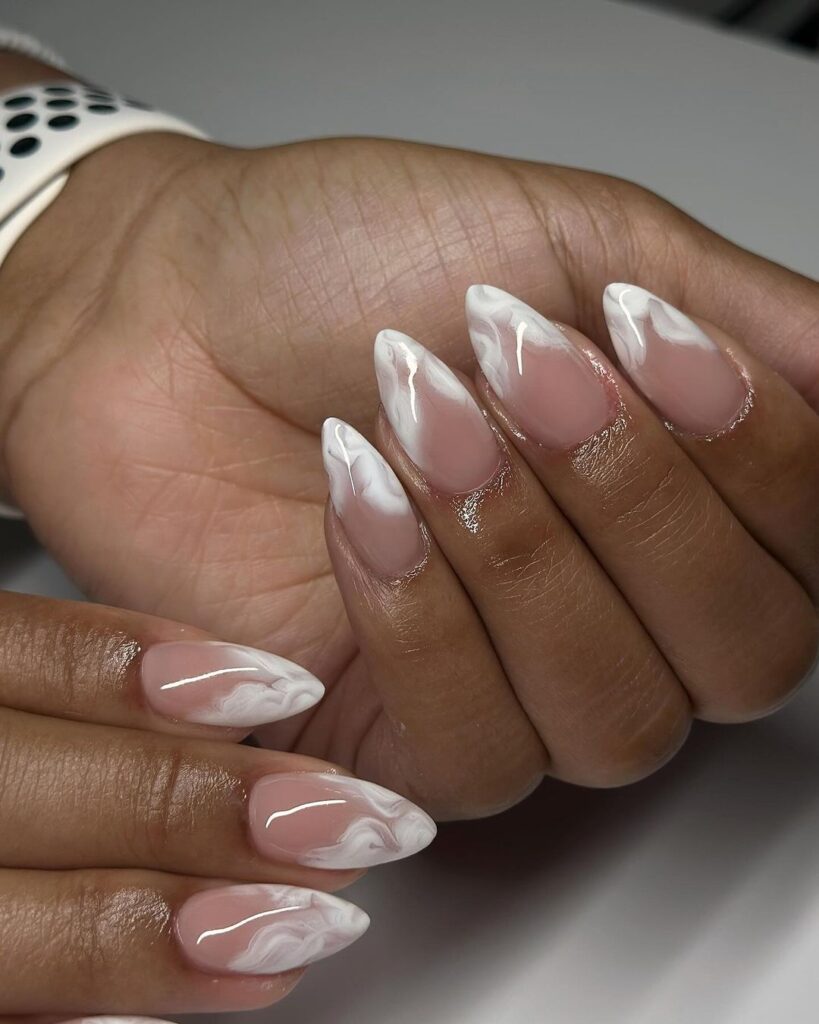 french marble nails