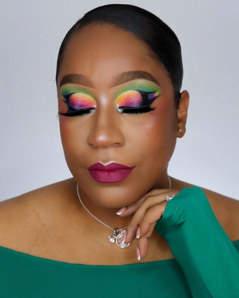 rainbow sultry makeup look