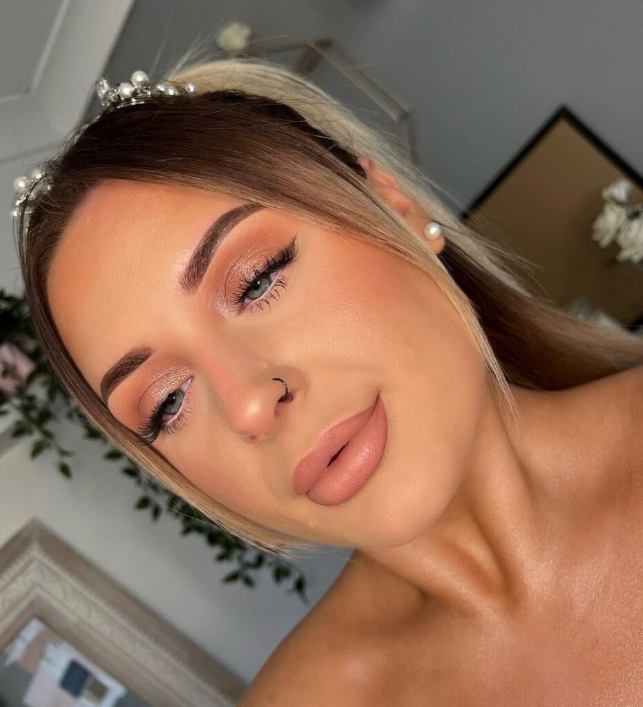 rose gold beach makeup