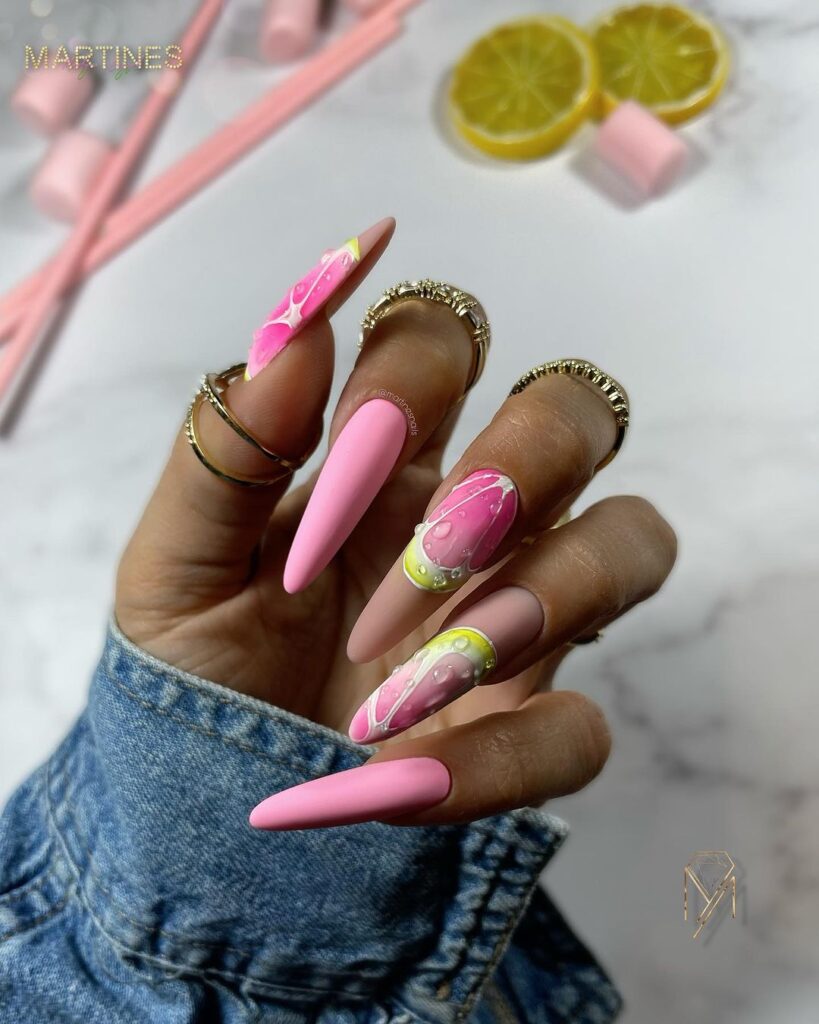 xl grapefruit nails