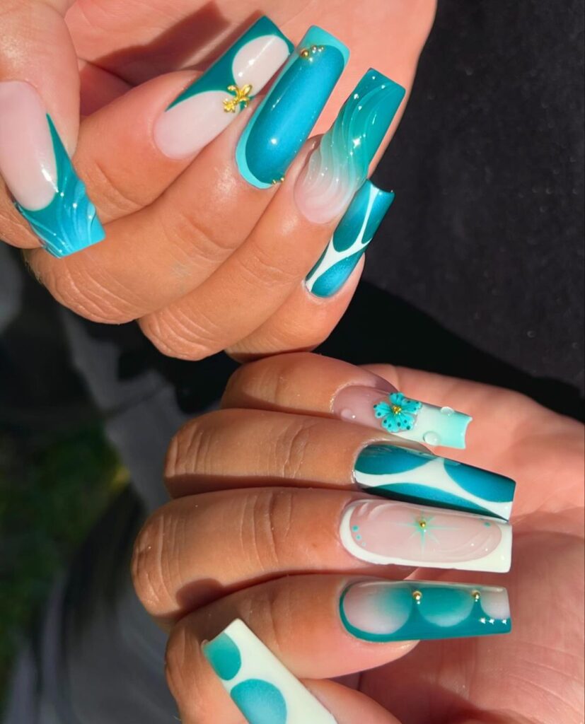 3d illusion summer nails