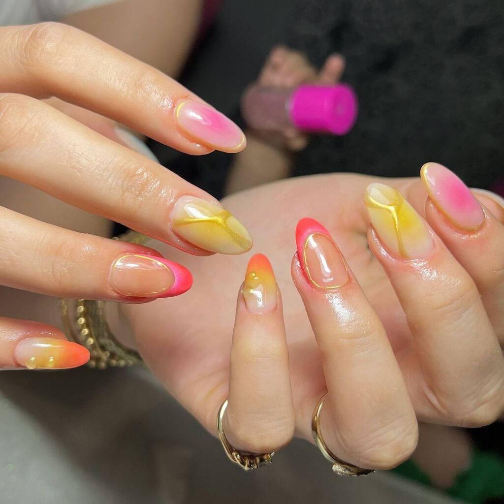 3d pastel summer nails