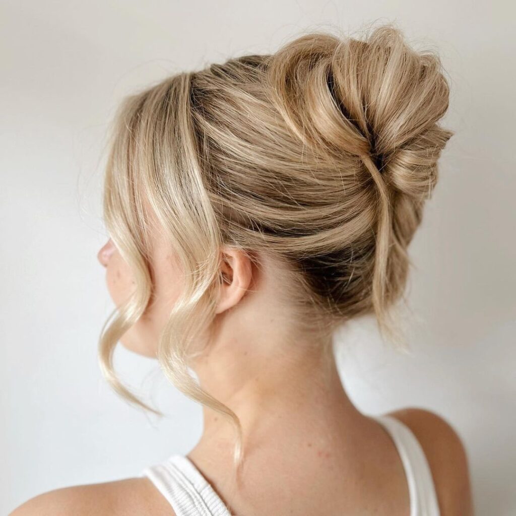 90s updo for long hair