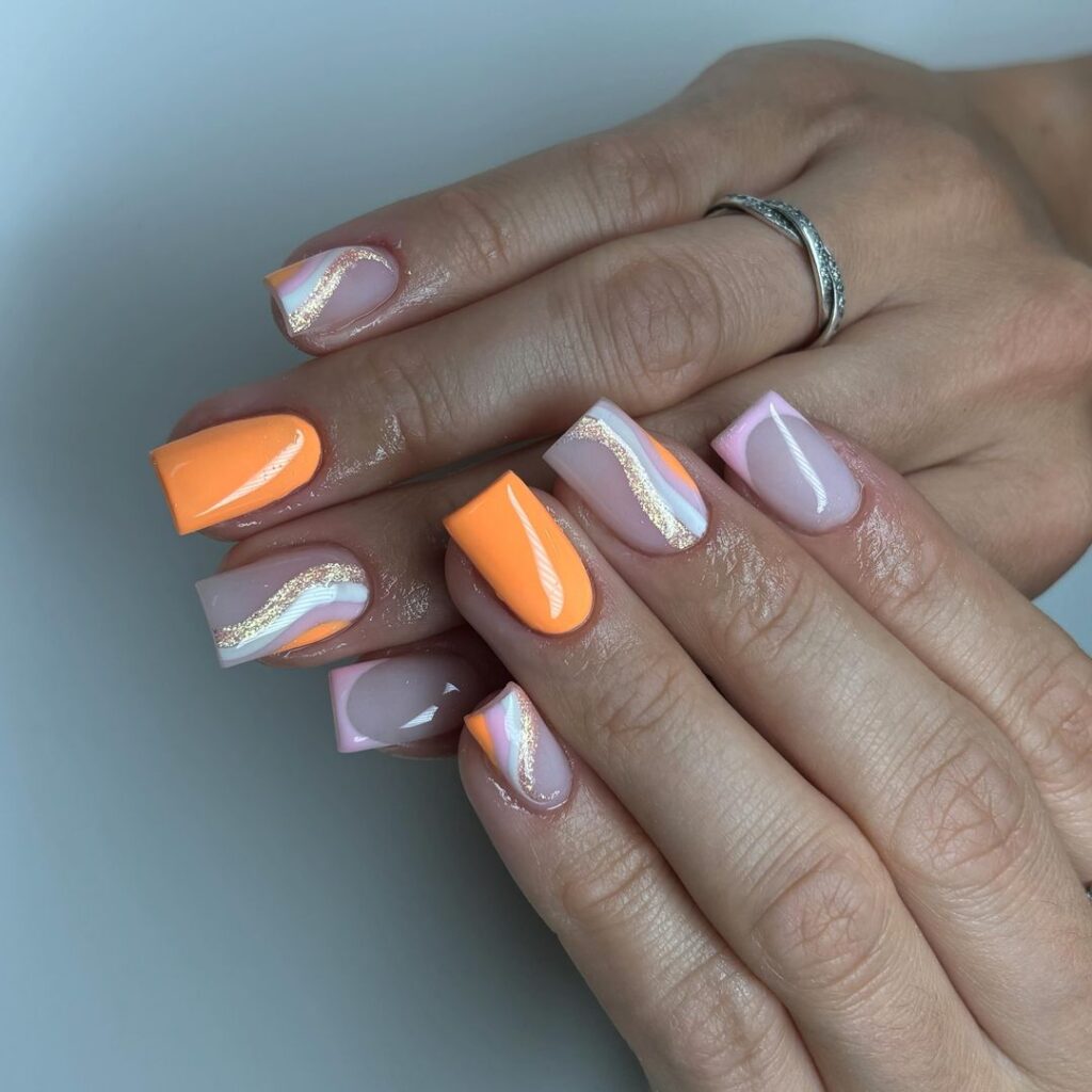 elegant short summer nails